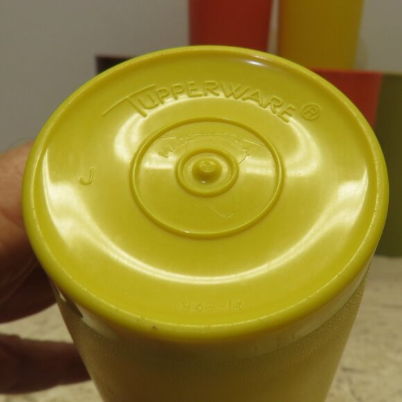 VTG Tupperware #1348 Cold Drink Tumblers/Cups Lot of 6 Harvest Colors. - Picture 2 of 3